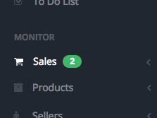 Number of Unseen Sales is displayed on the sidebar