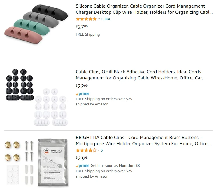 What to Sell on Amazon - Cable Clips