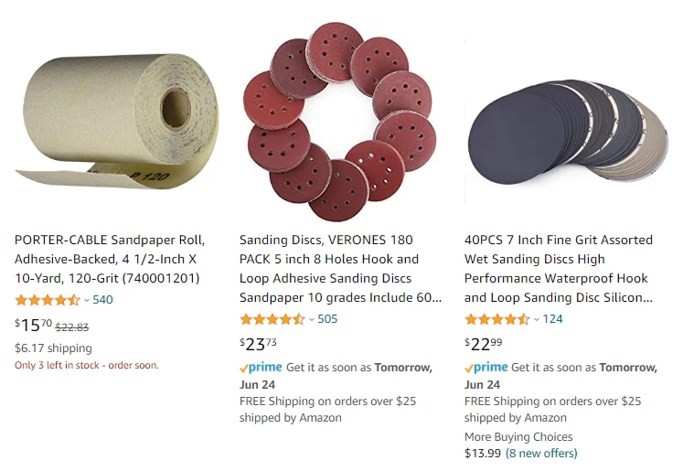 What to Sell on Amazon - Sandpaper