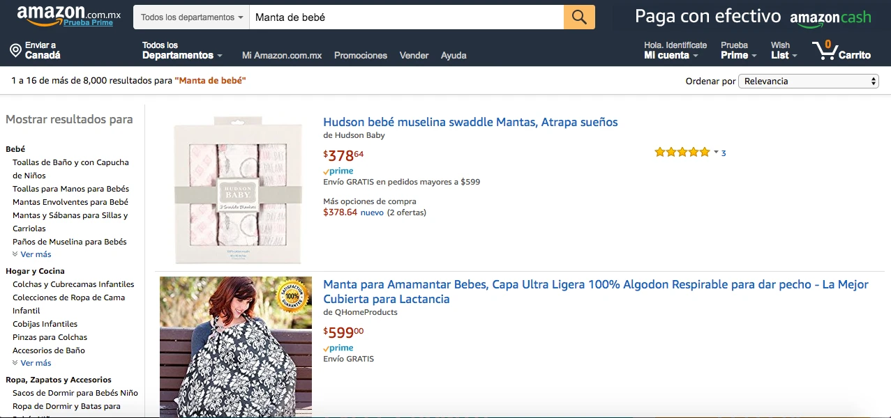 Amazon Mexico No Sponsored Ads