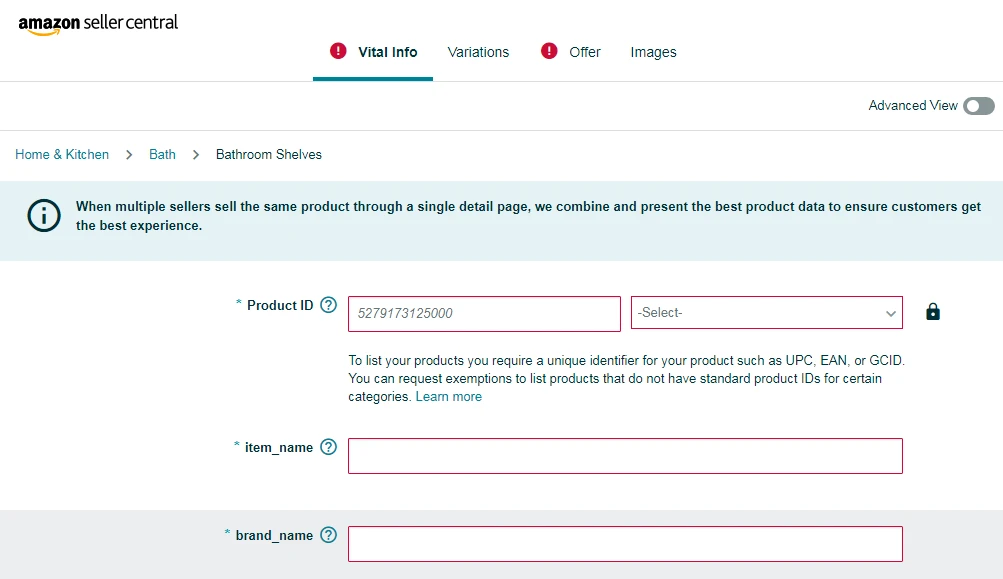 How to List a Product on Amazon - Add the UPC Number