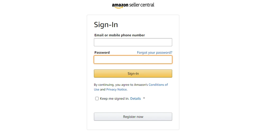 How to List a Product on Amazon - Log In To Seller Central