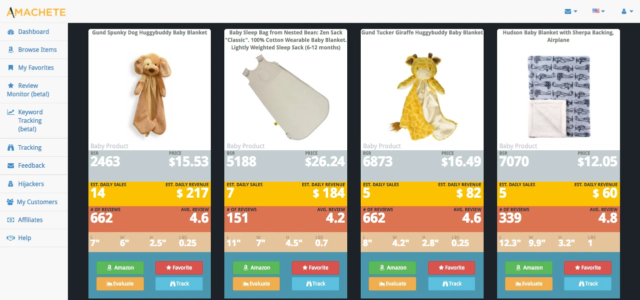 Amachete Amazon Product Search Screenshot
