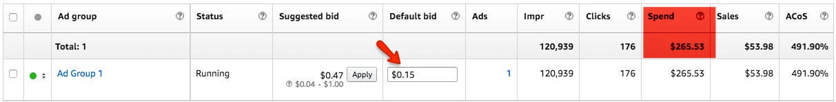 Amazon Seller Central Auto Campaign blasting results