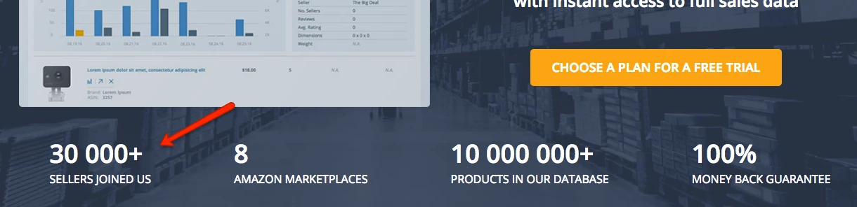 AMZScout 30000 sellers screenshot