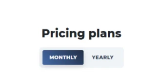 AMZScout Pricing plans heading with Monthly and Yearly options