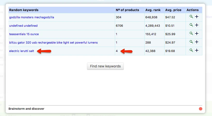 Asinspector Random Keywords Screenshot
