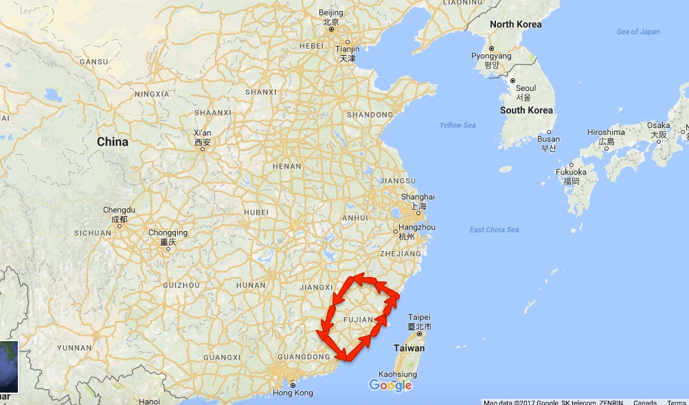 Fujian Province Map