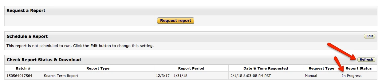 Seller Central Refresh Clicking