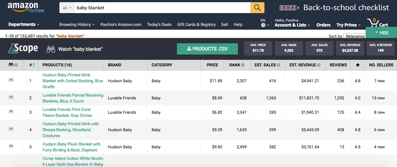 Seller Labs Scope screenshot