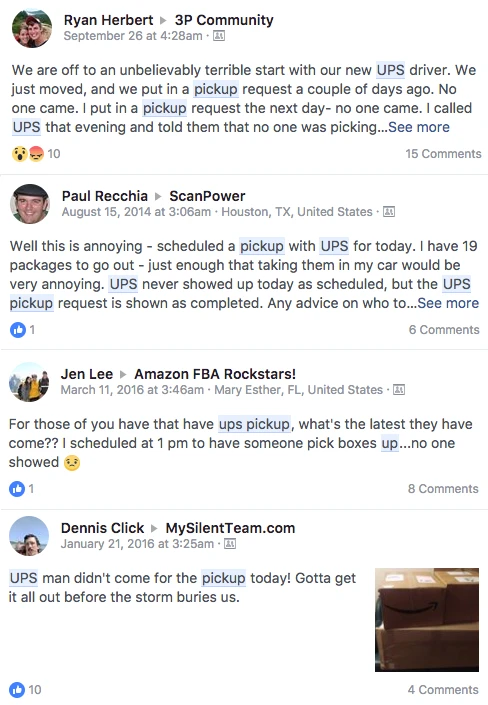 UPS Pick Up Amazon FBA did not show up