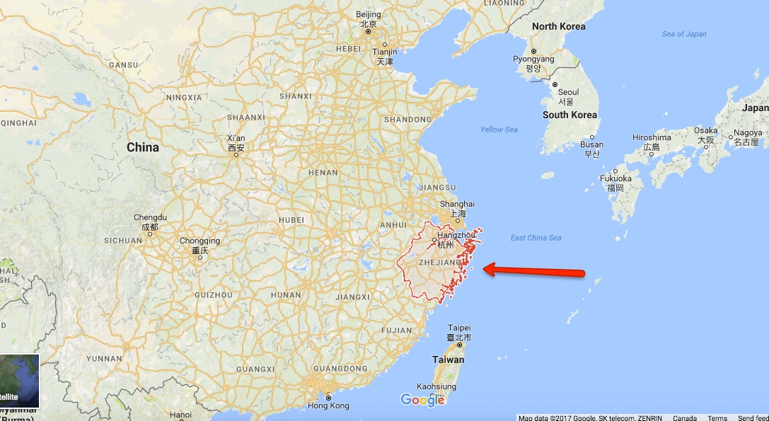 Zhejiang Province Map China